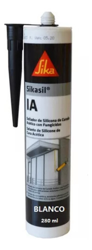 Sikasil Ia Silicona Industrial Acética Antihongos Blanca