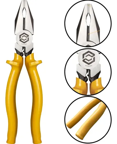 Alicate Universal Eletricista 8" Sata Isolado 1000V Aço Cr-V Amarelo