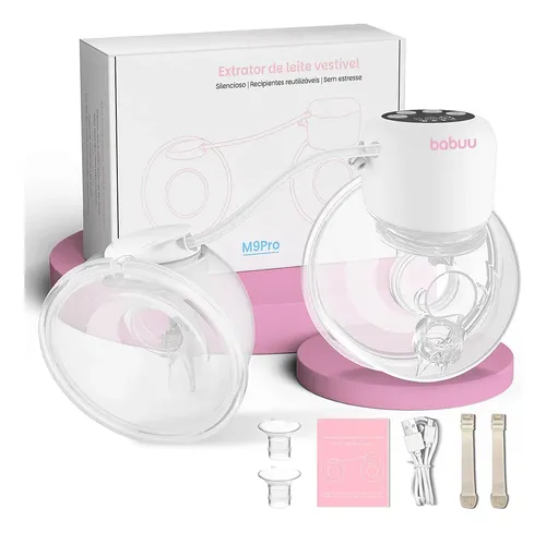 Babuu Bomba Elétrica Dupla De Tirar Leite Mãos Livres M9pro