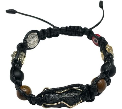 Pulsera Tejida De Proteccion Con Cuarzos