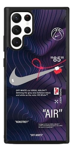 Funda Para Celular Estilo Off-white X Nike Diseño Exclusivo Negro Samsung S10 Plus