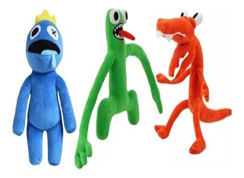 3pcs/set Azul+ Verde+ Naranja Rainbow Friends Muñeco Peluche