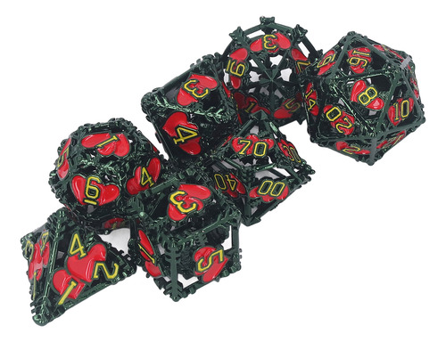 Juego De Dados Poliédricos De 7 Piezas Para Fiesta De Navida
