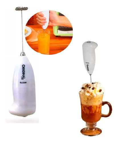 Misturador De Bebidas Inox Portátil Batedor Shake Ovos Mixer