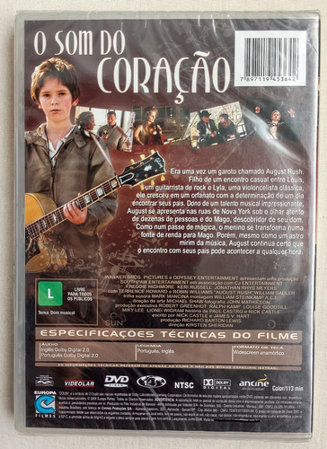 Dvd O Som Do Coração Robin Williams Original Novo Lacrado