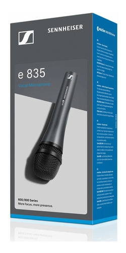 Microfone Sennheiser E835 S Com Botão Liga Desliga - Nf Gtia