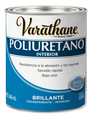 Varathane Poliuretano Brillante Y Semi-brillante  X 1/4 Gl