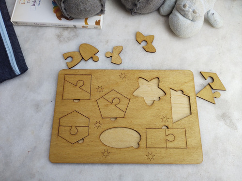 Imagen 3 de 4 de Juego De Figuras Geometricas Madera Juego Didactico Infantil