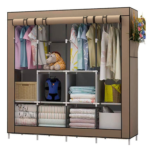 Zapatera Closet Armable Practiksa Guardarropa Color Marrón Marrón Jumbo