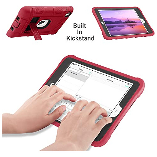 Funda Para iPad Mini iPad Mini 2 iPad Mini 3 Rojo 3 Capas-02
