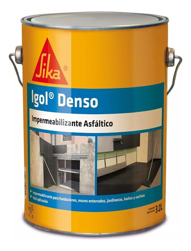 Igol Denso Impermeabilizante Asfáltico Negro 3 Lts