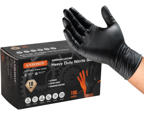 Anboson Guantes De Nitrilo 10 Mil Guantes Desechables De...