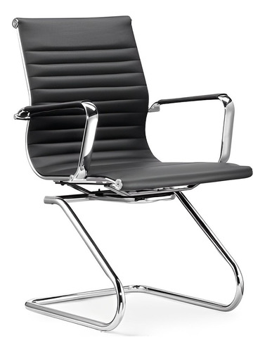 Sillón Aluminum Trineo Recepción Ecocuero S22 Tisera