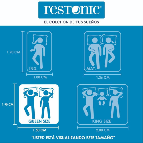 Colchón Queen Size Restonic Tecnologia Fresh Soporte Foam