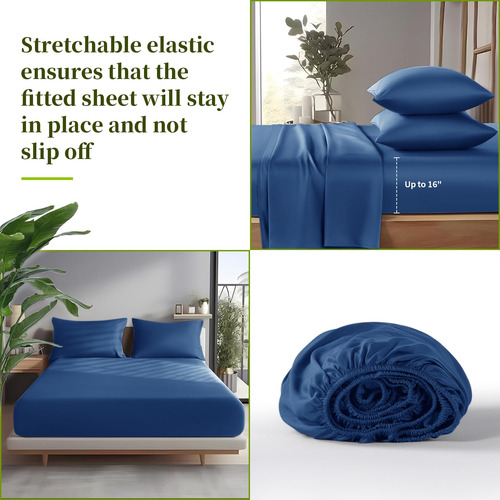 Juego De Sábanas Queen Size Shilucheng 100% Viscosa