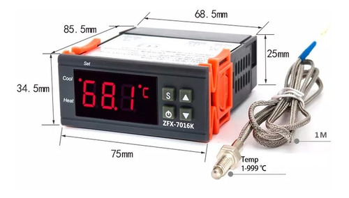 Controlador De Temperatura Relay 30a 999 Graus