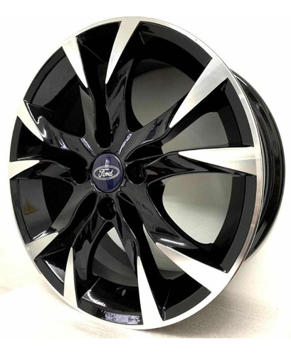 01 Roda Scorro Ford Fiesta Ka Eco Aro 14 4x108 (1 Unid)+bico Cor Preto Com Diamantado