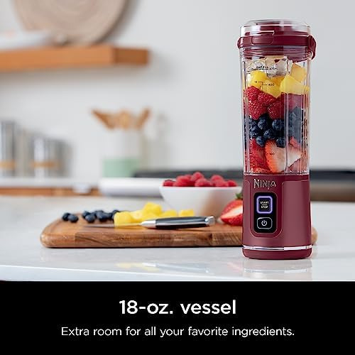 Licuadora Portátil Ninja Bc151cr Blast, Inalámbrica, 18 Oz.