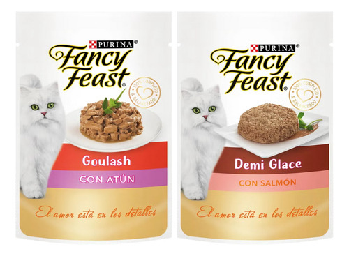 6 Sobres Fancy Feast Para Gato Sabores Surtidos