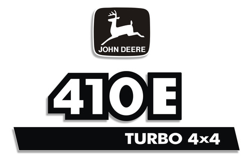 Calcomanía Retroexcavadora John Deere 410e Turbo 4x4
