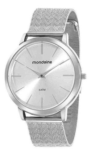 Relogio Mondaine Feminino 76784l0mvne1 Casual Prateado Mesh