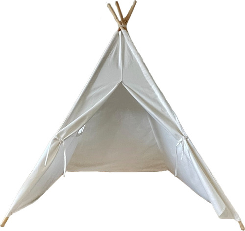 Tipi Para Niños De Loneta De Algodón Y Postes De Madera