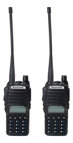 Kit 2 Radio Ht Doble Banda Vhf Uhf Baofeng Uv-82 8w Potencia