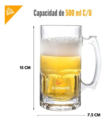 Vasos Para Cervezas En Vidrio De Estilo Rústico Kit X2 Vasos