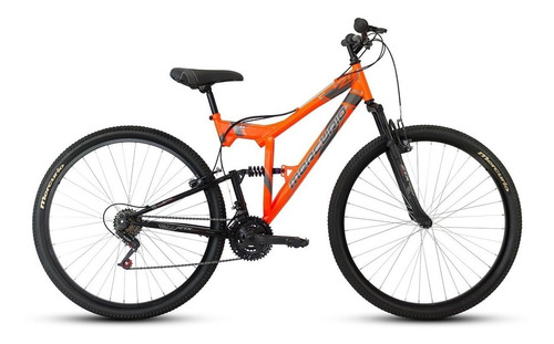 Imagen 1 de 2 de Mountain bike Mercurio Doble Suspensión ZTX DH 2020 R29 18v frenos v-brakes color naranja/negro brillante