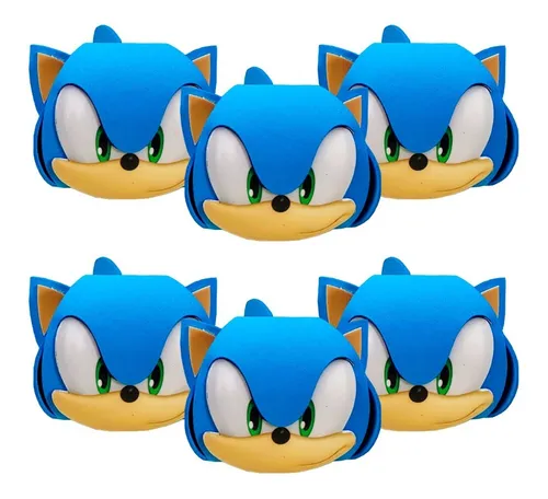 Kit Enfeite Impresso para Festa Decoração Sonic em EVA - 1 Un