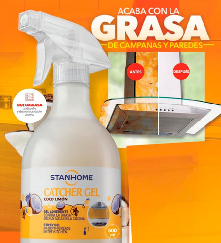 Stanhome Catcher Gel Coco Limón Quita Grasa 500 Ml