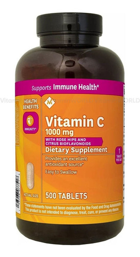 Member's Mark Vitamina C 1000 Mg. Con Rosa Mosqueta Y Bioflavonoides Cítricos 500 Tabletas