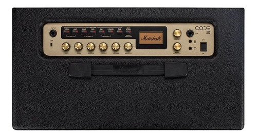 Imagen 3 de 3 de Amplificador Marshall Code 50 para guitarra de 50W color negro 220V