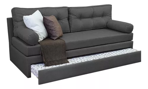 Futon Divan Sillon Cama 1 Plaza 3 Cuerpos. Patas Cromadas 07 - $ 116.666,13