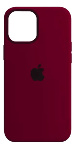 Funda Iphone 14 Pro Max Silicona +vidrio Templado De Regalo! Bordó Silicona