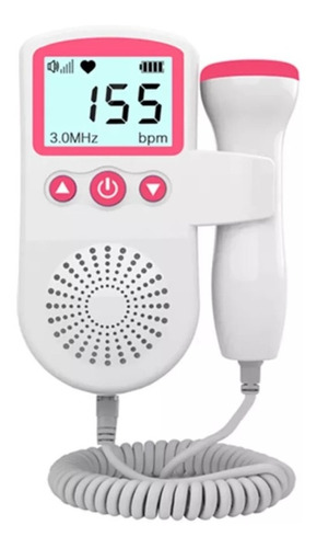 Monitor Fetal Doppler Ultrasonido Latidos Bebé Rosado