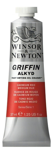 Oleo Griffin Winsor & Newton 37ml - Óleo Tono Cadmio Rojo Medio