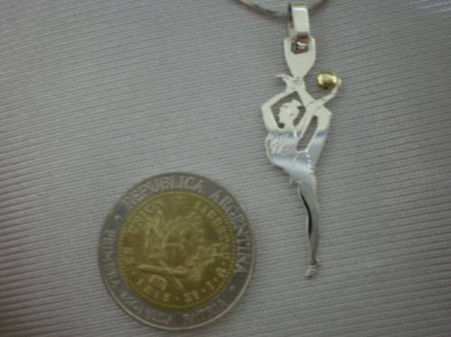 Gimnasia Artística Dije Plata 900 - Oro 18k