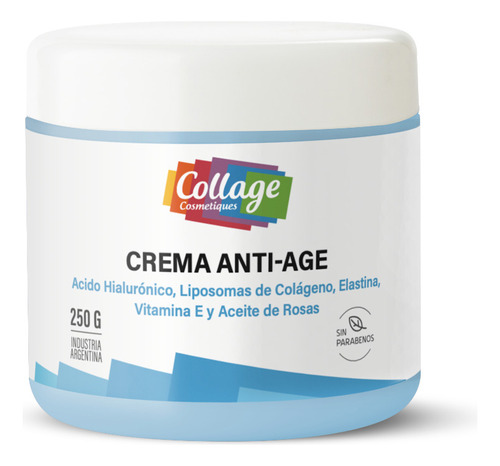 Crema Anti-age Hialurónico Colágeno Elastina 250g Collage