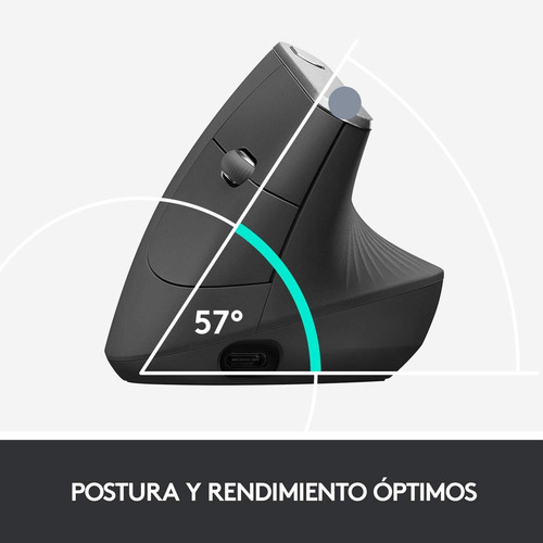 Mouse Sem Fio Vertical Ergonômico, Multi-pc, 2,4