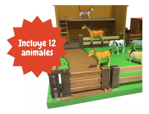 Granja de juguete con granjeros y animales. Schleich.