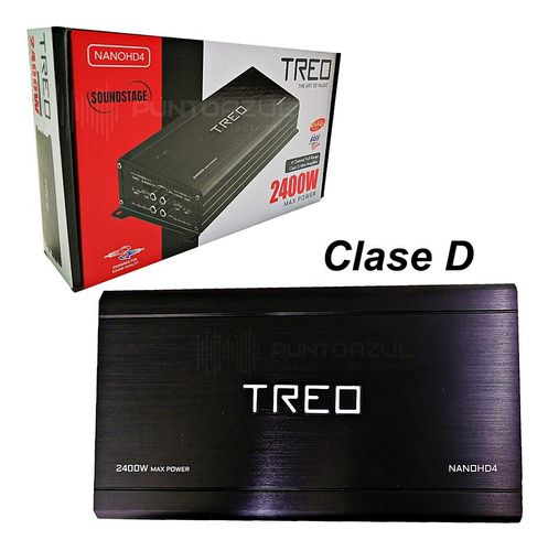 Amplificador Treo Nanohd4 2400w Max 4 Canales Clase A/b