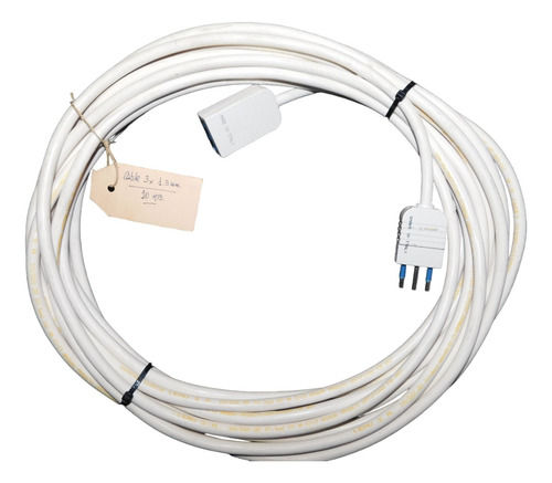 Alargue: 10 Mts De Cable Bajo Goma Blanco 3 X 1.5 Mm