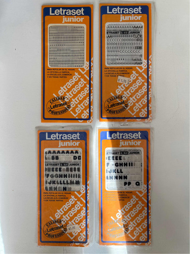 Set Letraset Junior. 4 Unidades. Envío