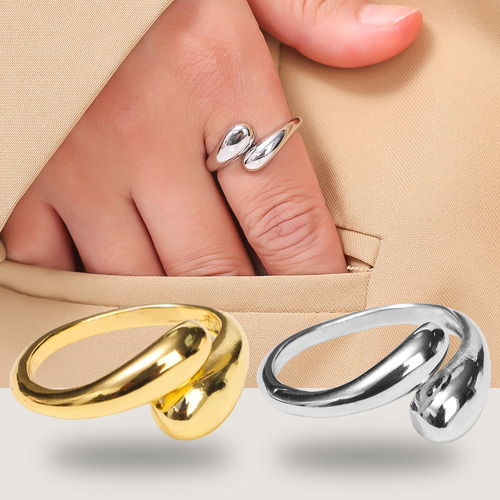 Anillo Ajustable Unisex En Forma De U Para Pareja, Anillo Ov