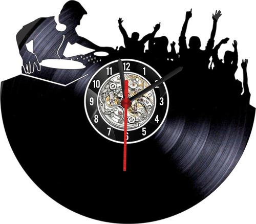 Reloj En Vinilo Lp Diseños Dj /vinyl Clock Dj Music