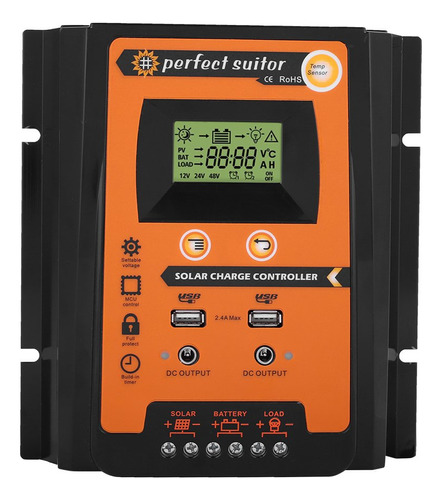 H 30a Pwm Controlador Carga Solar Parametro Ajustable Panel