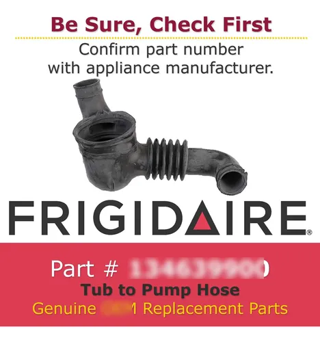 Frigidaire --- Manguera De Tina A Bomba, Color Negro
