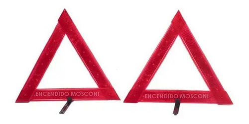 Imagen 2 de 5 de Par Baliza Triangulo Auto Homologada Reflectiva Obligatoria