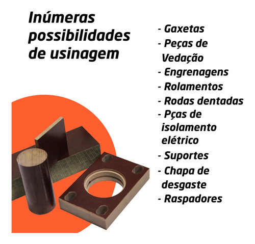 Tarugo Celeron Buchas Malha Fina 35x1000mm Ideal Engrenagens